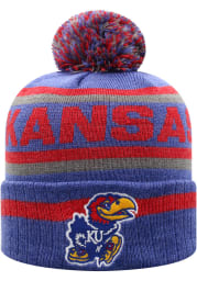 Kansas Jayhawks Blue Buddy Cuff Mens Knit Hat