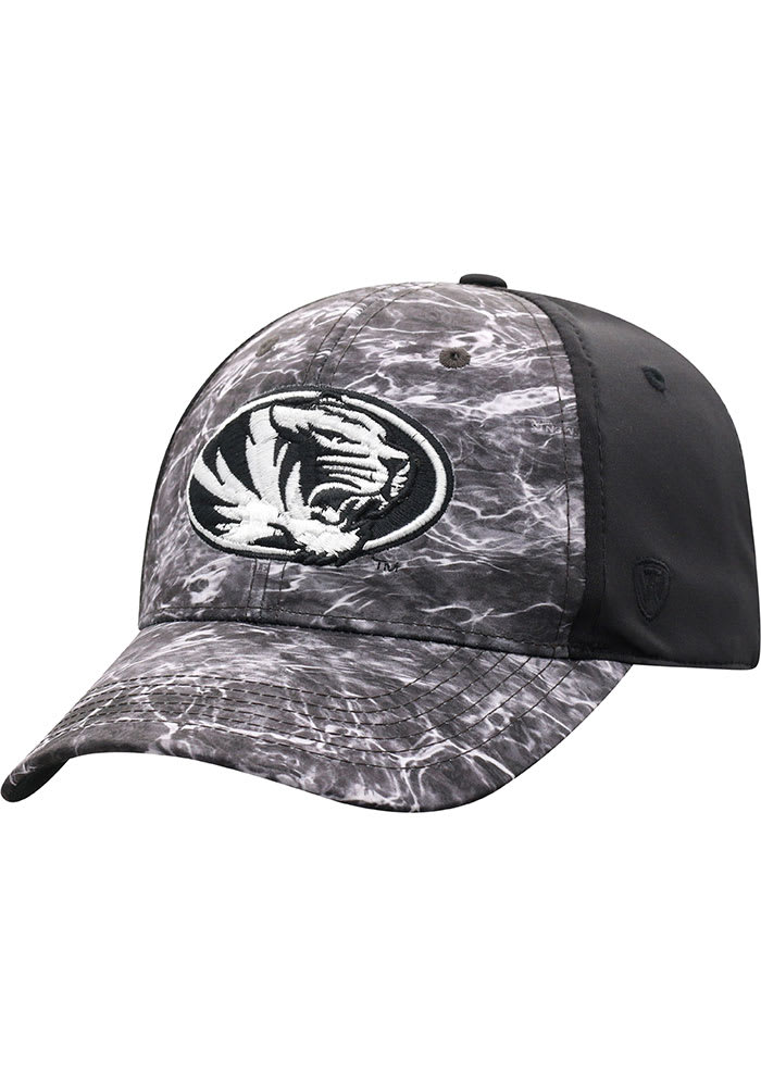 Top of the World Missouri Tigers Mens Black Sea 1Fit Flex Hat