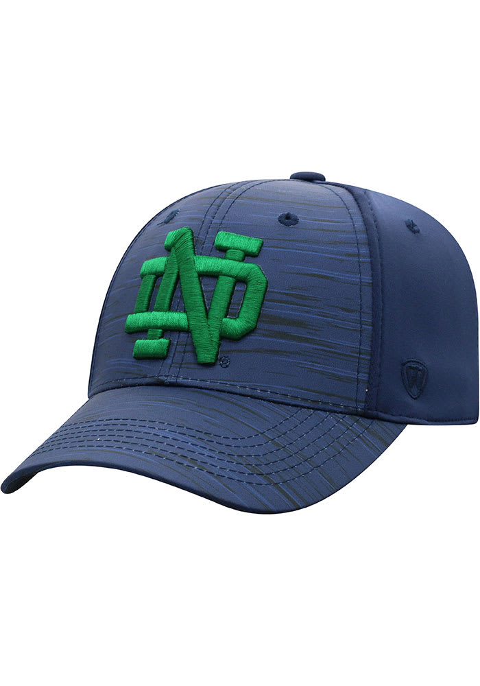 Top of the World Notre Dame Fighting Irish Mens Navy Blue Intrude 1Fit Flex Hat