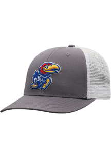 Top of the World Kansas Jayhawks BB Meshback Adjustable Hat - Grey