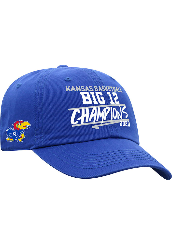 Kansas Jayhawks 19-20 Regular Season Big 12 Champs Adjustable Hat - Blue