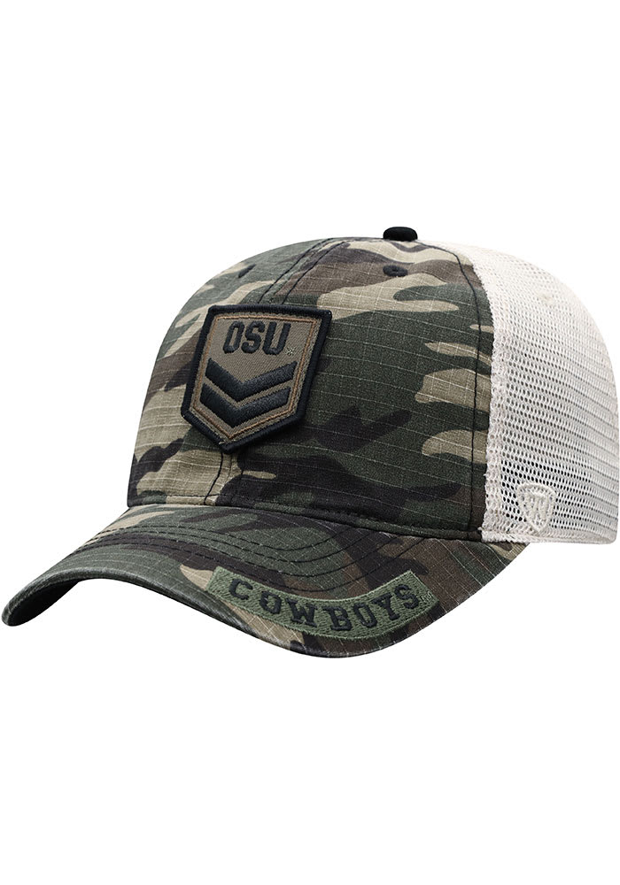 Oklahoma State Cowboys OHT Shield Meshback Adjustable Hat - Green