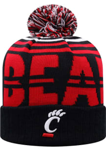 Top of the World Cincinnati Bearcats Black Colossal Cuff Pom Mens Knit Hat