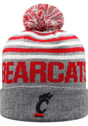 Cincinnati Bearcats Grey Ensuing Cuff Pom Mens Knit Hat