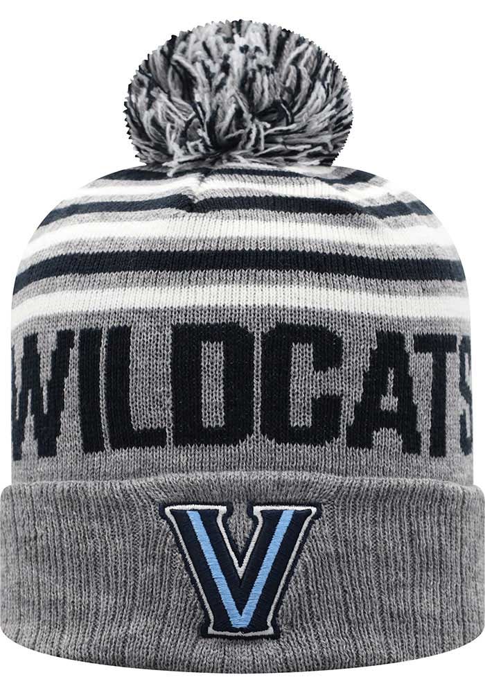 Villanova Wildcats Grey Ensuing Cuff Pom Mens Knit Hat