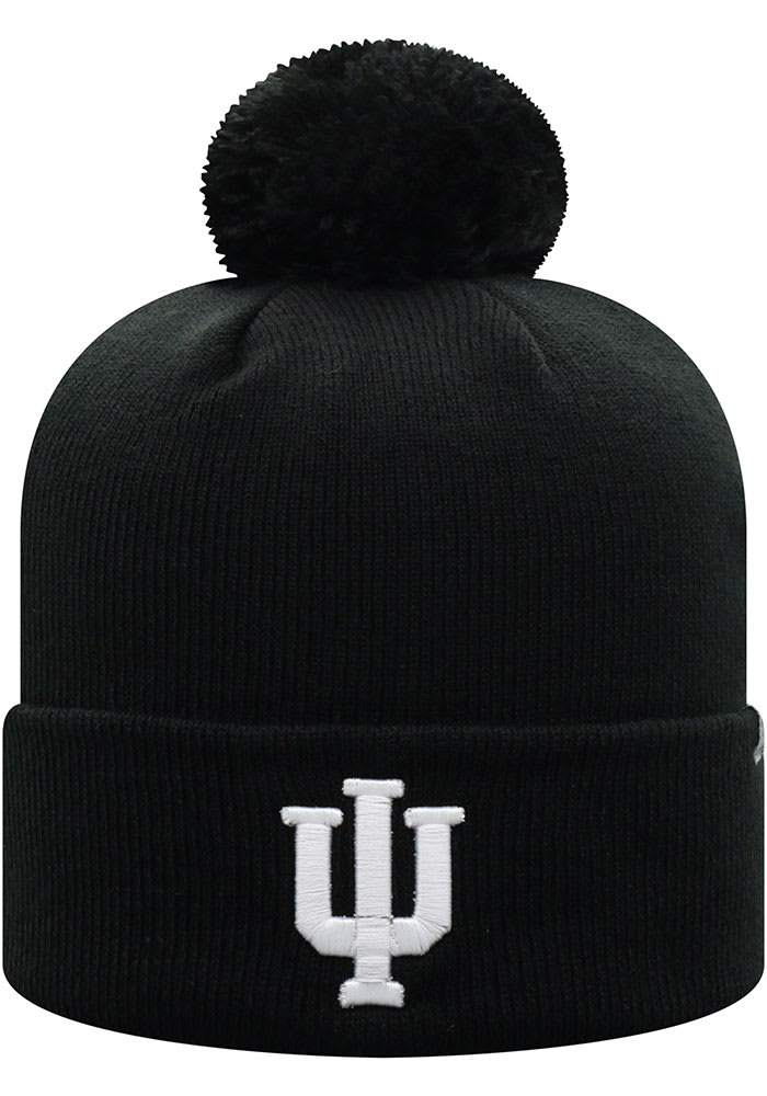 Indiana Hoosiers Black TOW Pom Mens Knit Hat