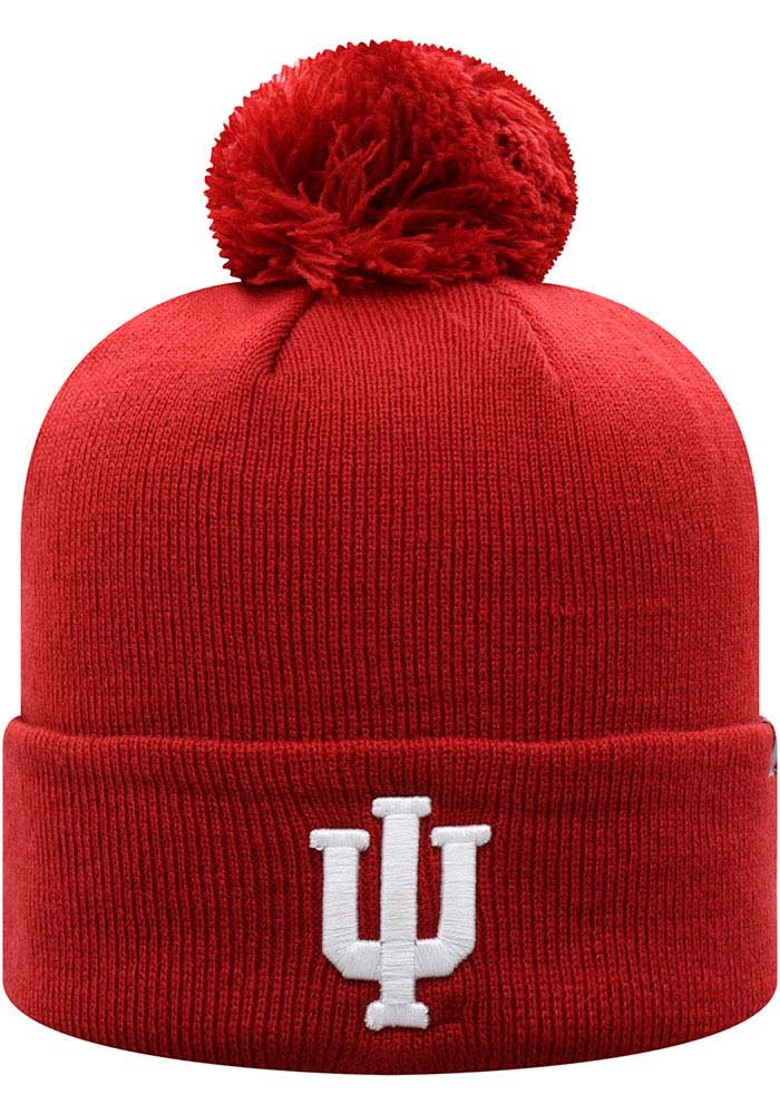 Indiana Hoosiers Crimson TOW Pom Mens Knit Hat