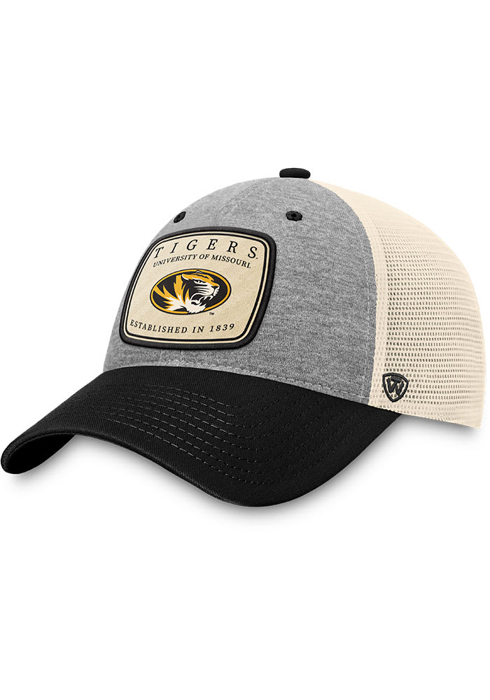 Missouri Tigers Chev Meshback Adjustable Hat - Grey
