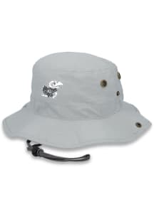 Kansas Jayhawks Grey Billbuck Mens Bucket Hat