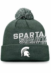 Michigan State Spartans Green 184V Cuff Pom Mens Knit Hat
