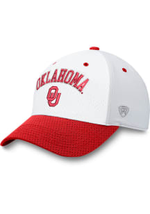 Top of the World Oklahoma Sooners Mens White Bauler Flex Hat