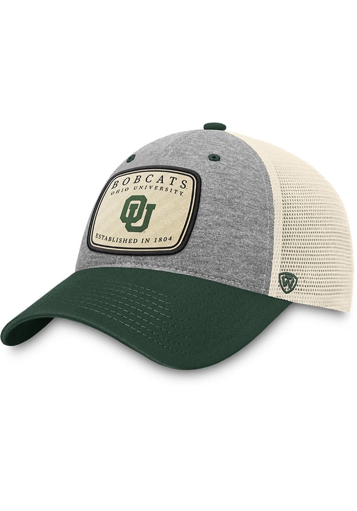 Top of the World Ohio Bobcats Chev Meshback Adjustable Hat - Grey