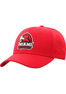 Top of the World Miami RedHawks Mens Red Premium Collection One-Fit Flex Hat