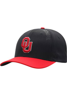 Oklahoma Sooners Mens Black Reflex 2T Flex Hat