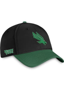 North Texas Mean Green Mens Black 2T Reflex One-Fit Flex Hat