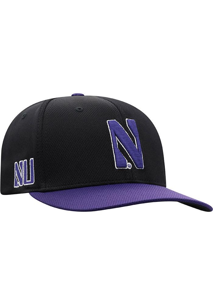 Northwestern Wildcats Mens 2T Reflex One-Fit Classic BLACK Top of the ...