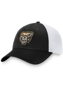 Oakland University Golden Grizzlies BB Meshback Adjustable Hat - Black