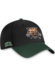 Ohio Bobcats Mens Black 2T Reflex One-Fit Flex Hat
