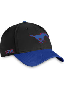 SMU Mustangs Mens Black 2T Reflex One-Fit Flex Hat