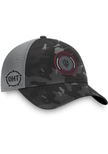 Top of the World Indiana Hoosiers OHT Patch Tonal Camo Trucker Adjustable Hat - Black