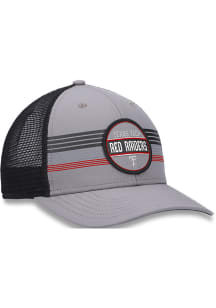 Top of the World Texas Tech Red Raiders Legend Patch Stripe Trucker Adjustable Hat - Grey