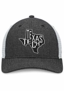 Top of the World Texas Tech Red Raiders U Root Heathered State Trucker Adjustable Hat - Black