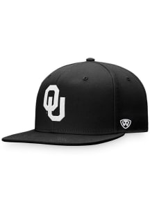 Oklahoma Sooners Mens Black Iconic Flatbill One-Fit Flex Hat