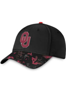 Top of the World Oklahoma Sooners Mens Black OHT Tonal Camo One-Fit Flex Hat