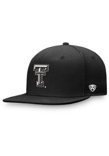 Top of the World Texas Tech Red Raiders Mens Black Iconic Flatbill One-Fit Flex Hat