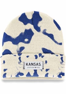 Top of the World Kansas Jayhawks Ivory Tie Dye Woven Label Cuff Mens Knit Hat