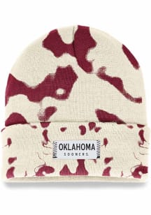 Top of the World Oklahoma Sooners Ivory Tie Dye Woven Label Cuff Mens Knit Hat