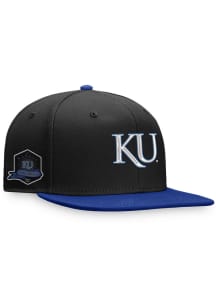 Kansas Jayhawks Blue Iconic Side Patch 2T Mens Snapback Hat