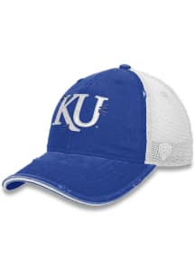 Top of the World Kansas Jayhawks Grey Sparkle Logo Trucker Womens Adjustable Hat