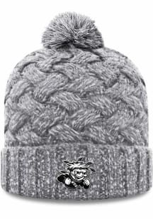 Top of the World Wichita State Shockers Grey Primary Patch Cuff Pom Womens Knit Hat
