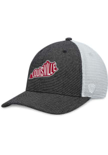 Top of the World Louisville Cardinals U Root Heathered State Trucker Adjustable Hat - Black