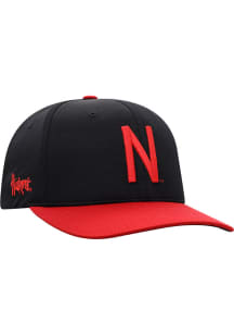 Nebraska Cornhuskers Mens Black Reflex Flex Hat