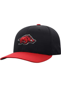 Arkansas Razorbacks Mens Black Reflex 2T Flex Hat