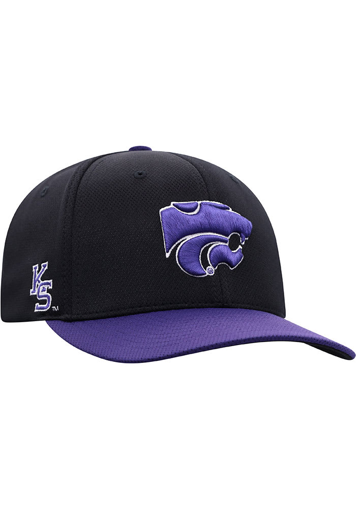K-State Wildcats Mens Black Reflex 2T Flex Hat
