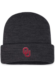 Oklahoma Sooners Grey Sheer Cuff Mens Knit Hat