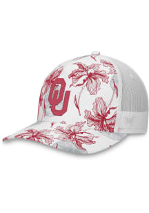 Top of the World Oklahoma Sooners White Allure Meshback Womens Adjustable Hat