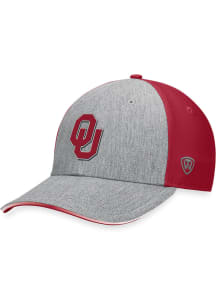Oklahoma Sooners Mens Grey Merge 2T Flex Hat