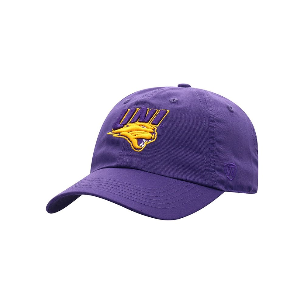 Desert Cactus UNI Panthers Baseball Hat – Officially Licensed, Adjustable Cloth Strap, Pigment Dyed Cotton, Purple