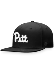 Pitt Panthers Mens Black Dusk Flat Brim Flex Hat
