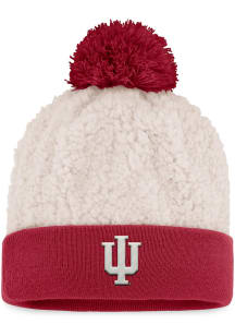 Indiana Hoosiers Top of the World Grace Cuff Pom Womens Knit Hat - Grey