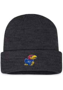 Kansas Jayhawks Grey Sheer Cuff Mens Knit Hat