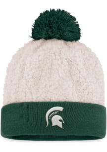 Michigan State Spartans Top of the World Grace Cuff Pom Womens Knit Hat - Grey
