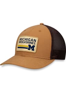 Michigan Wolverines Strive Meshback Adjustable Hat - Brown
