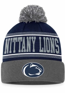 Penn State Nittany Lions Navy Blue Draft Cuff Pom Mens Knit Hat