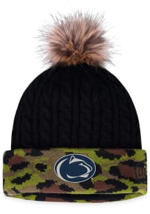 Penn State Nittany Lions Black Terra OHT Faux Pom Womens Knit Hat