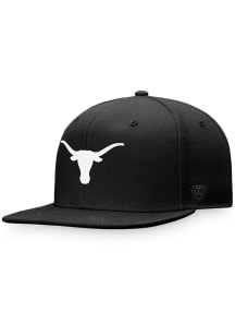 Texas Longhorns Mens Black Dusk Flat Brim Flex Hat